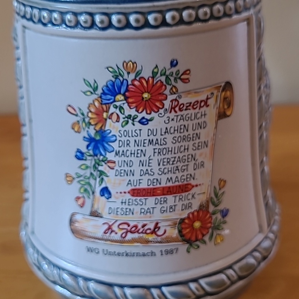 VINTAGE 1987 German Wandertage (Hiking Day) Nemmenich Stein Tankard - Picture 4 of 16